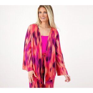 AmberNoon II by Dr. Erum Ilyas UPF 30 Cascade Open Front Topper Women Medium NEW